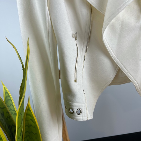 Vintage Queenspark White Bikers Jacket - Size S - Picture 12 of 12